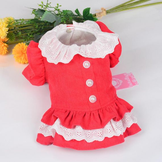 Red and Blue Dog Winter Skirt