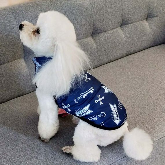 Dog Winter Coat Warm Printing Vest