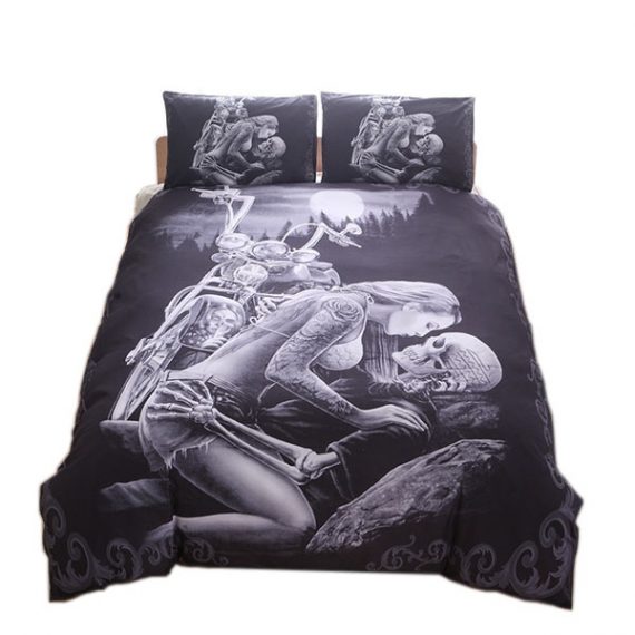 3pcs comforter skull bed sets