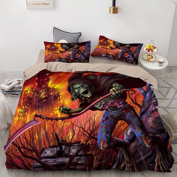 skull comforter printing beding set