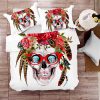 3D skull duvet cover with pillowcase