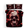 Three pieces skull duvet cover
