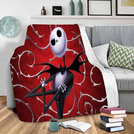 3D Style Jack Skellington Blanket