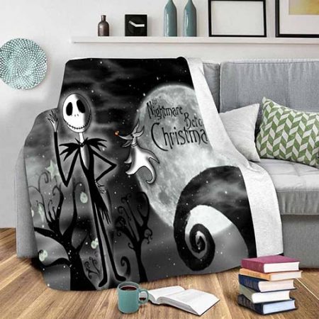 3D Jack Skellington Throw Blanket