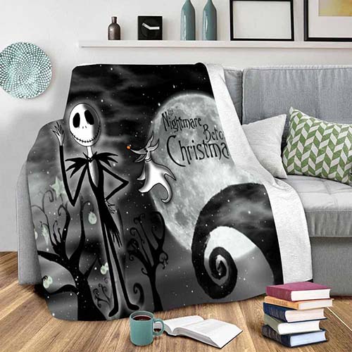 3D Jack Skellington Throw Blanket