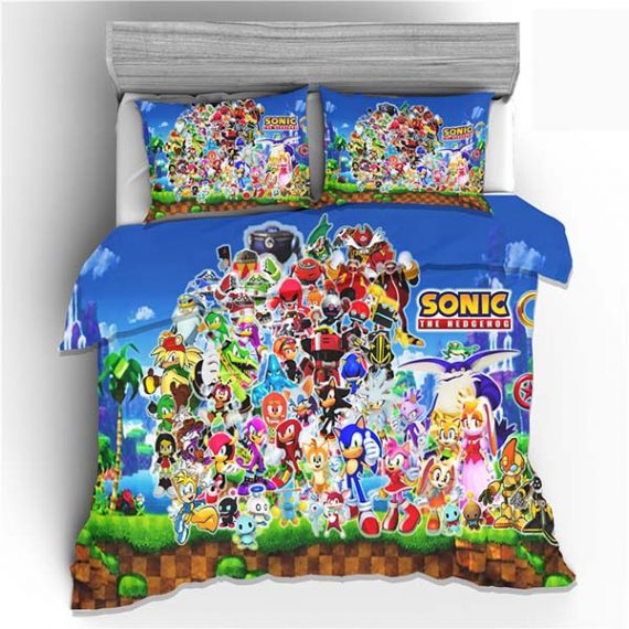 Sonic Bed Set 3D Style Print Comforter