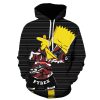 anime bart simpson hoodies adult camo sweatshirt