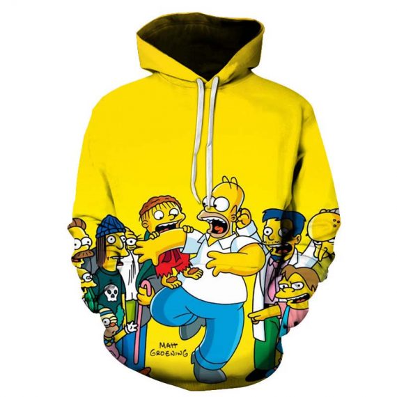 adult pullover sweatshirt the simpson hoodies for mens