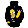 anime 3d style the simpson hoodies for mens