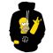 anime 3d style the simpson hoodies for mens