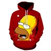 anime 3d style the simpson hoodies for mens