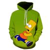 anime bart simpson hoodie adult 3d printing sweatshirt