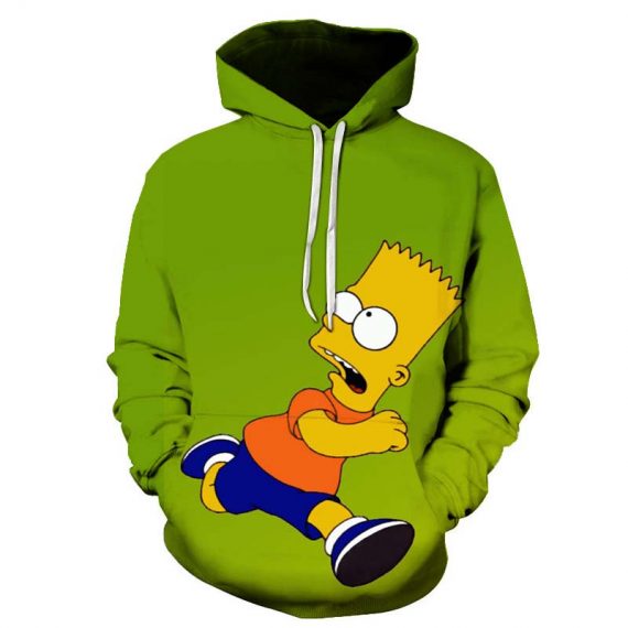 anime bart simpson hoodie adult 3d printing sweatshirt