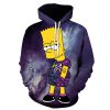 anime bart simpson hoodie adult 3d printing sweatshirt