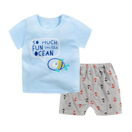 Happy Fish Boys T Shirt Set