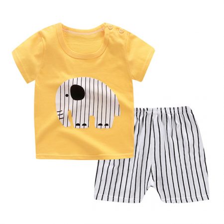 Boys Cute Elephant T Shirt Set