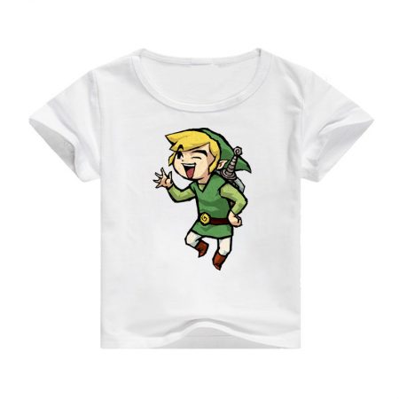Kids Zelda Summer White Character Game T Shirt