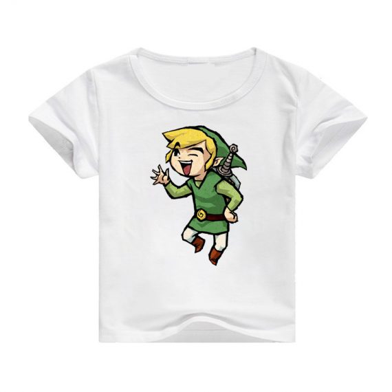 Kids Zelda Summer White Character Game T Shirt