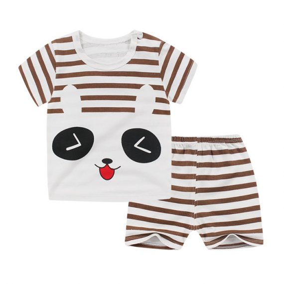 Toddlers Cute Panda T Shirt Set