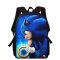 Boy Girl Sonic Printing Blue Backpack Shoulder Bag