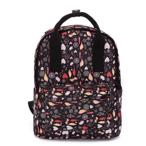 Black Leaf Casual Backpack - MYanimec