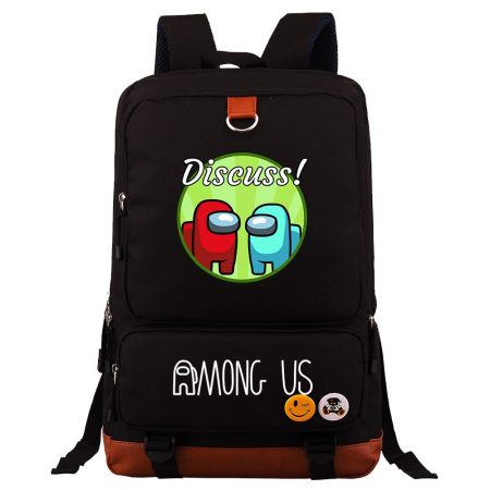 New Among Us Red Blue Printing Backpack School Bag