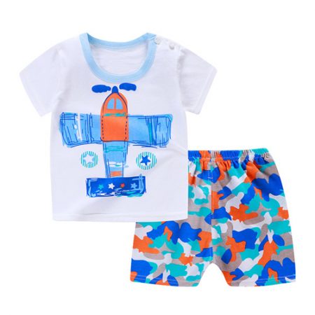 Boys Airplane T Shirt Set