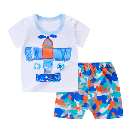 Boys Airplane T Shirt Set