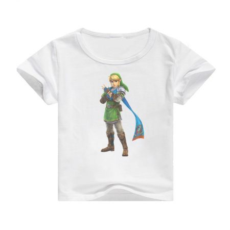 White Short Sleeve Zelda Character T Shirt