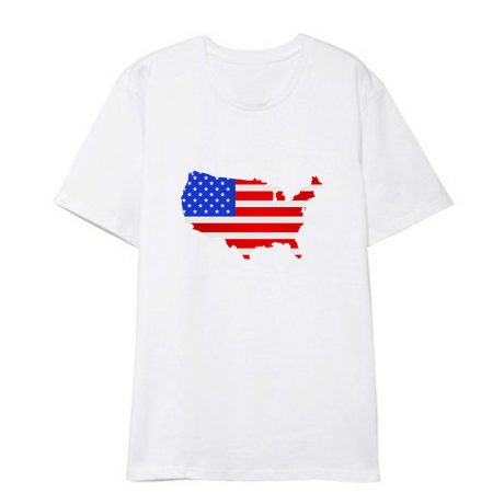 White USA Independent Day T Shirt