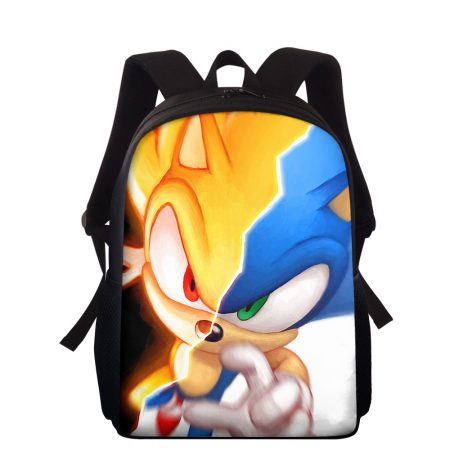 New Hot Boy Girl Sonic Blue Yellow Backpack