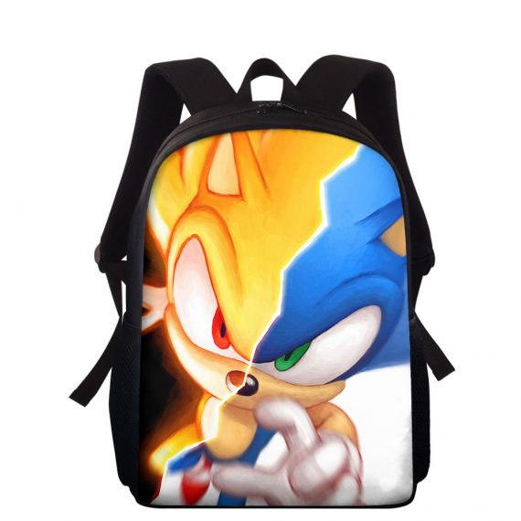 New Hot Boy Girl Sonic Blue Yellow Backpack