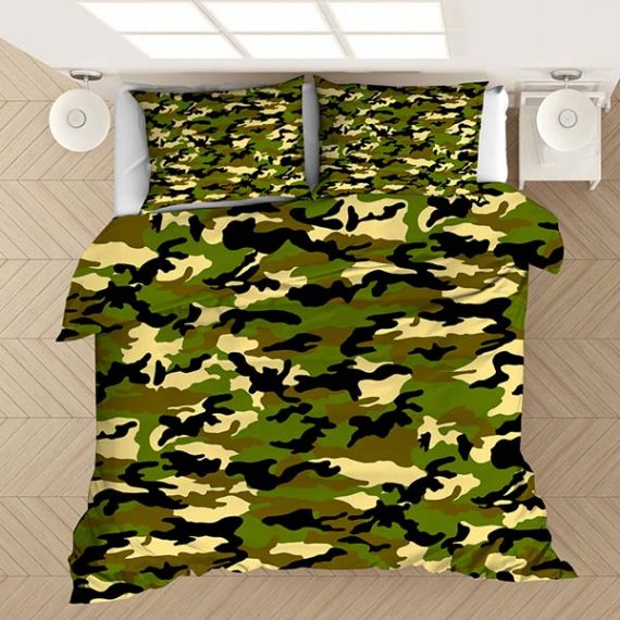 3D Style Camo Bed Set