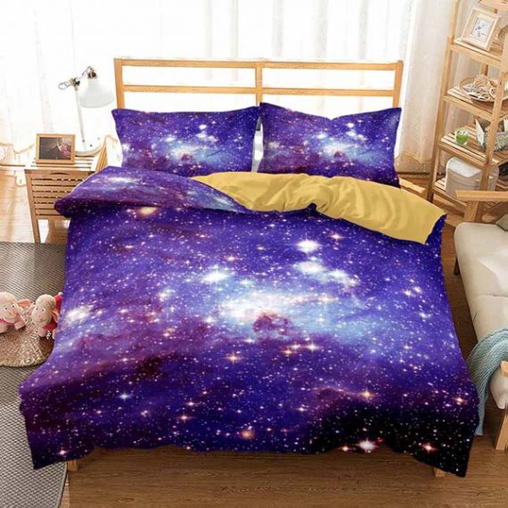 Soft Print Comforter Set Galaxy Bedding