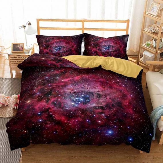 Soft Print Comforter Set Galaxy Bedding