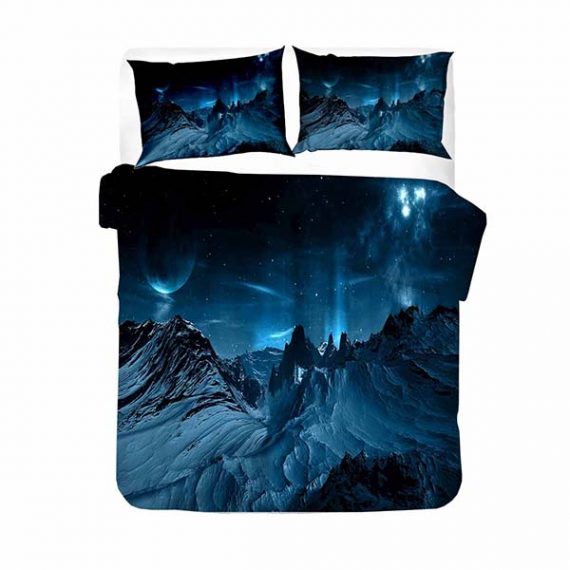 3D Style Printed Galaxy Bed Set