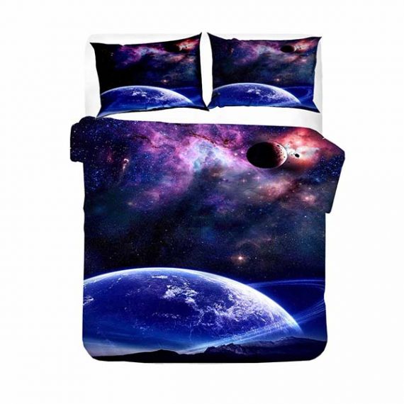Galaxy Bed Set Colorful Printing Comforter