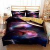 Galaxy Bed Set Colorful Printing Comforter
