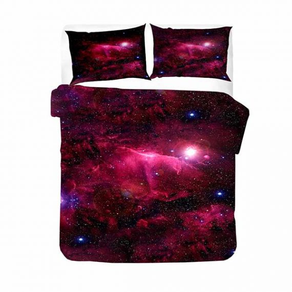 3D Style Galaxy Bed Set Colorful Printing Comforter