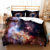 3D Style Colorful Printing Comforte Set Galaxy Bedding