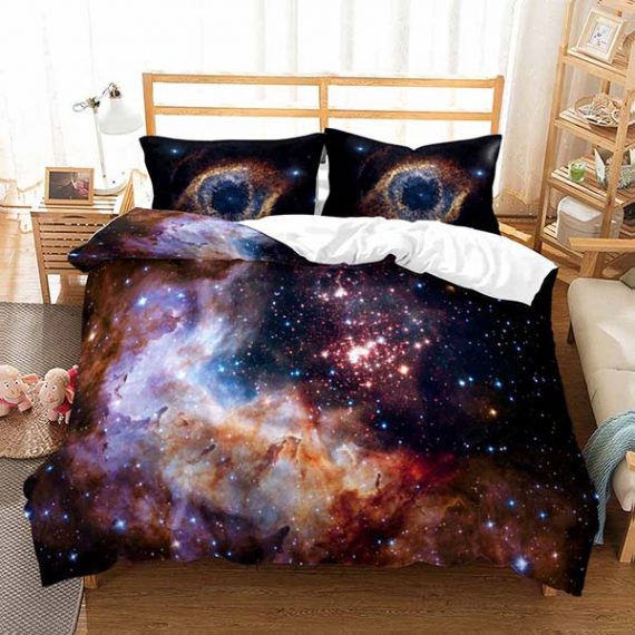 3D Style Colorful Printing Comforte Set Galaxy Bedding