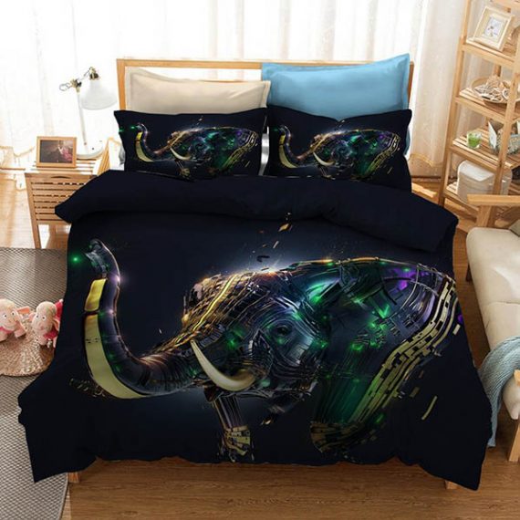 Elephant Bedding Duvet Cover 3Pcs Bed Set