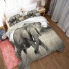 Elephant Duvet Cover 3Pcs Bed Set