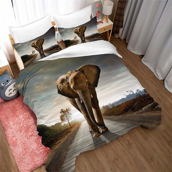 3Pcs Bedding Set Elephant Duvet Cover