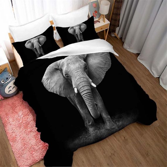 3D Style Bedding Set Elephant Duvet Cover