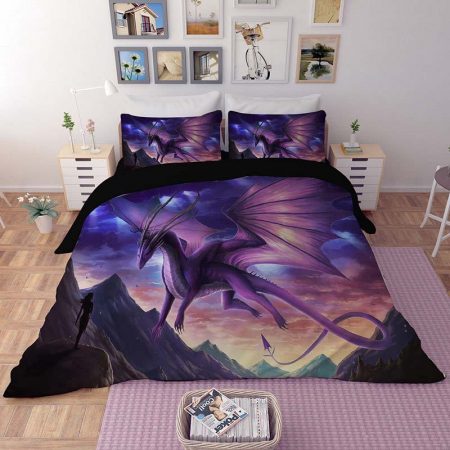 Three Pieces 3D Style Dinosaur Bedding Set