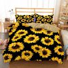 3D Style Comforter Sunflower Bedding Set