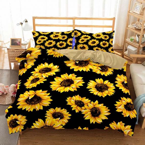 3D Style Comforter Sunflower Bedding Set