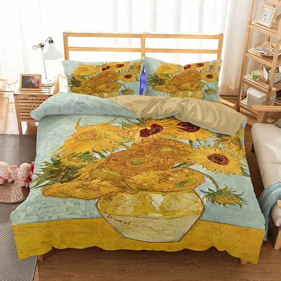 Print Comforter Set Sunflower Bedding