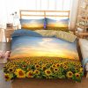 3D Style Sunflower Bed Set